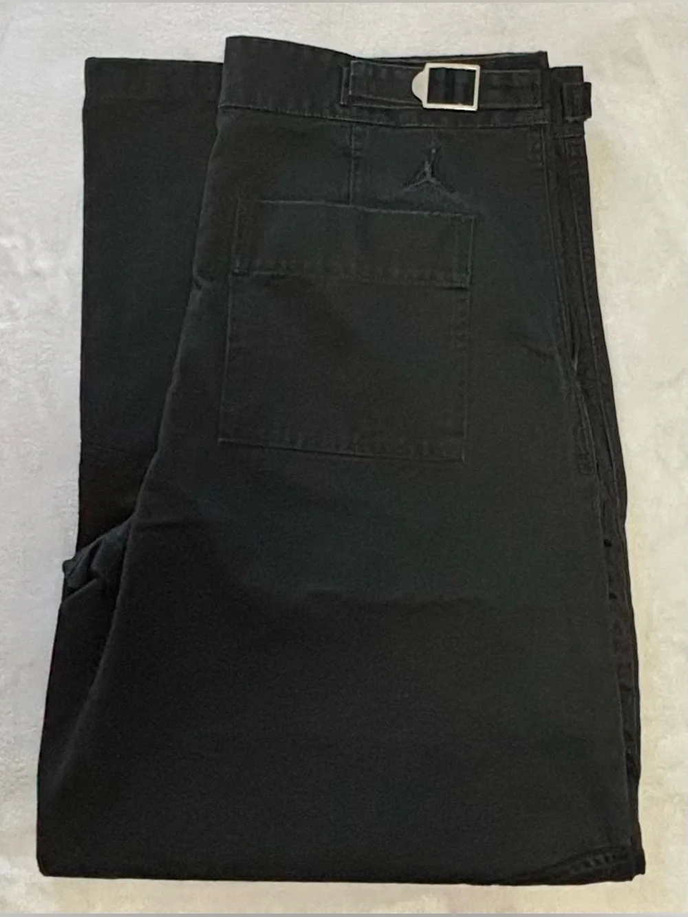 Jordan Flight Utility Two Tone Wide Leg Baggy Pants Black Size Large